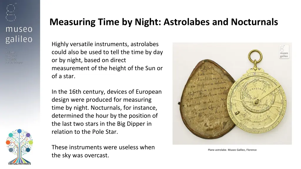 measuring time by night astrolabes and nocturnals