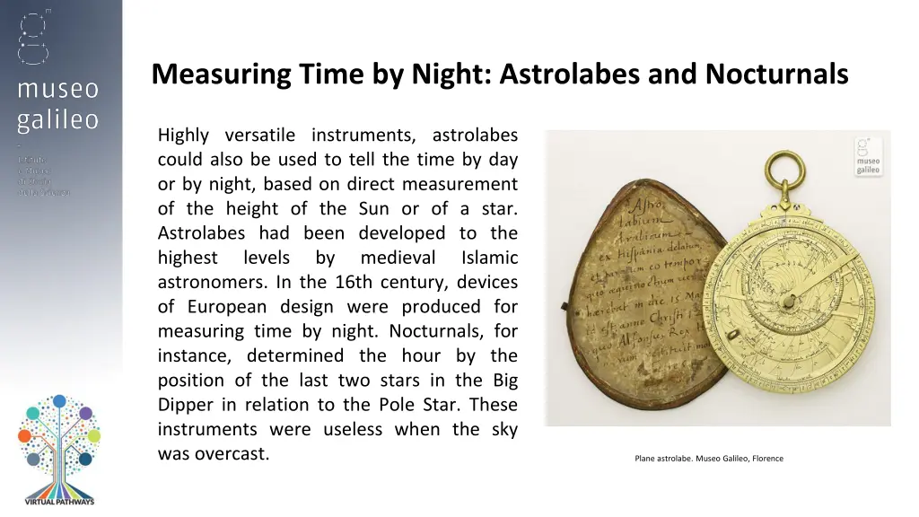 measuring time by night astrolabes and nocturnals