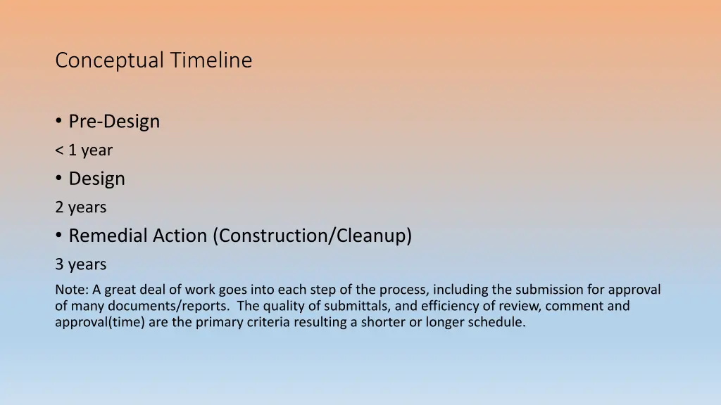 conceptual timeline
