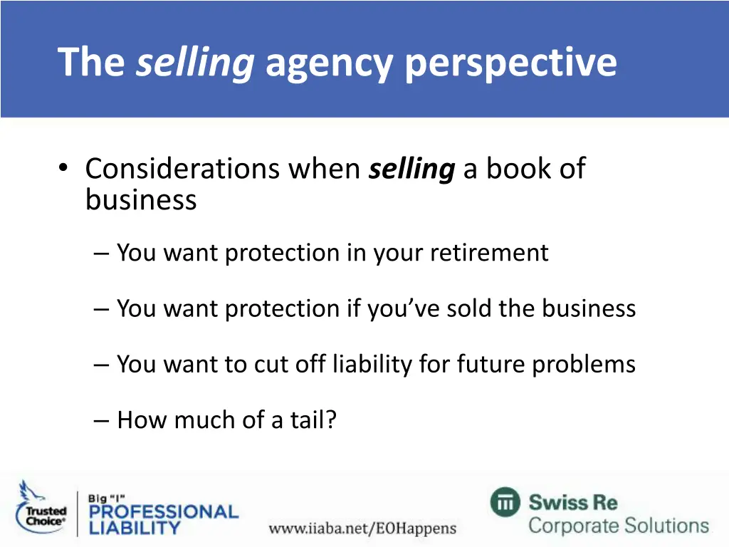 the selling agency perspective