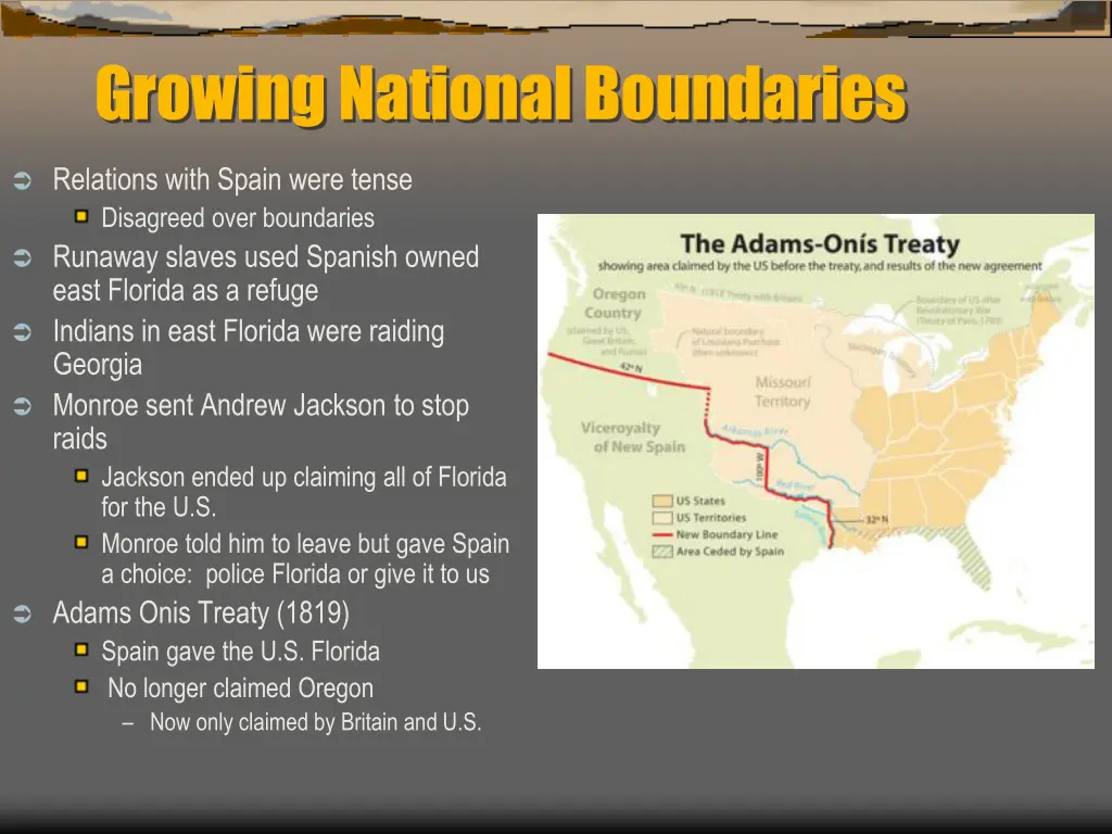 growing national boundaries