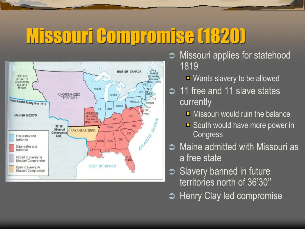 missouri compromise 1820