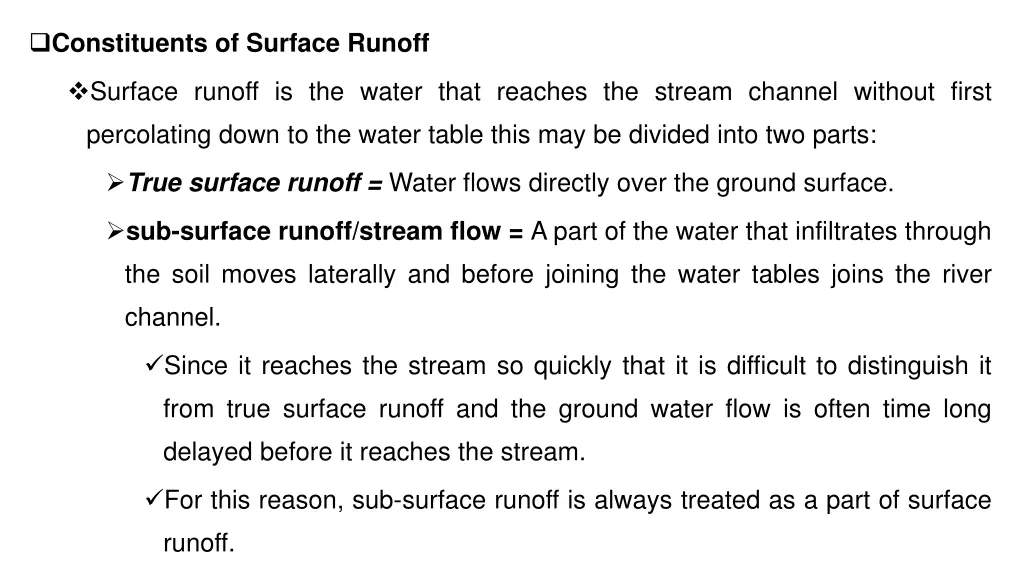 constituents of surface runoff