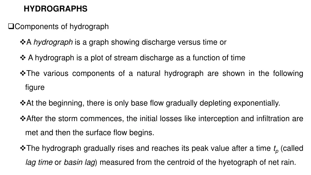 hydrographs
