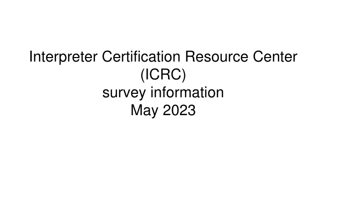 interpreter certification resource center icrc