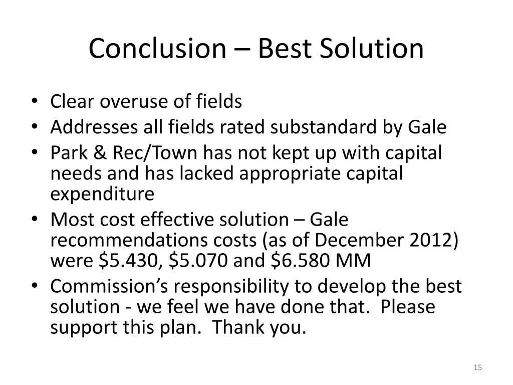 conclusion best solution