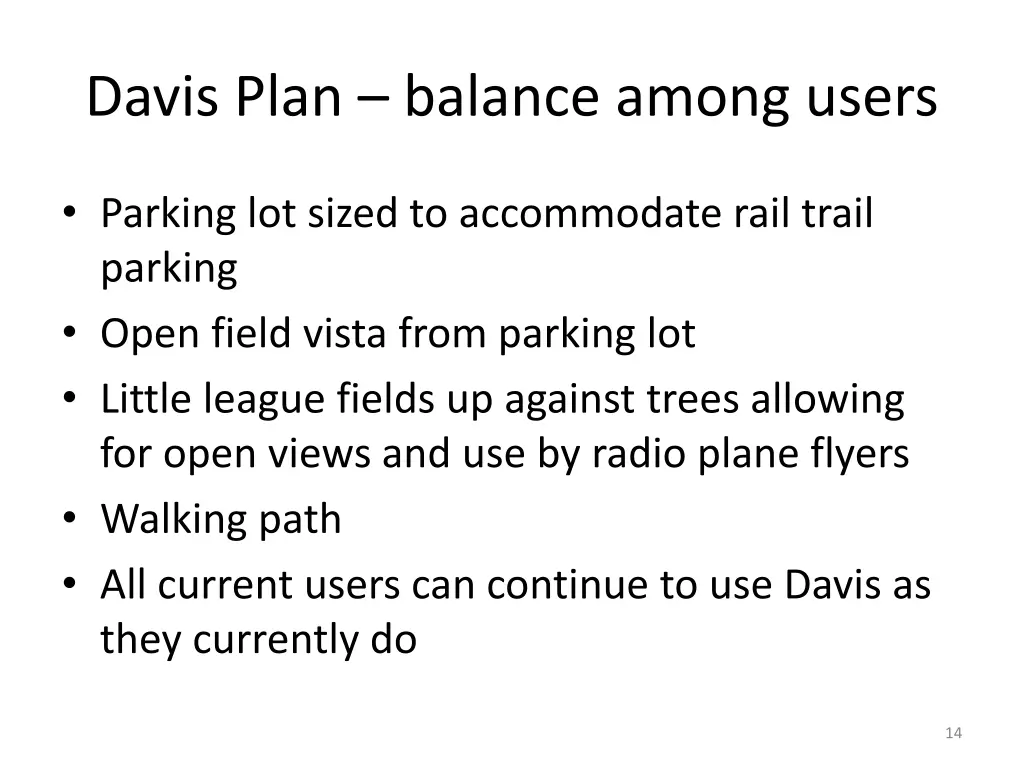davis plan balance among users