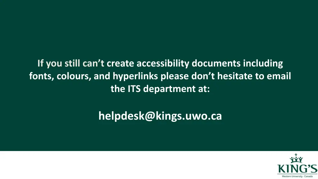 if you still can t create accessibility documents