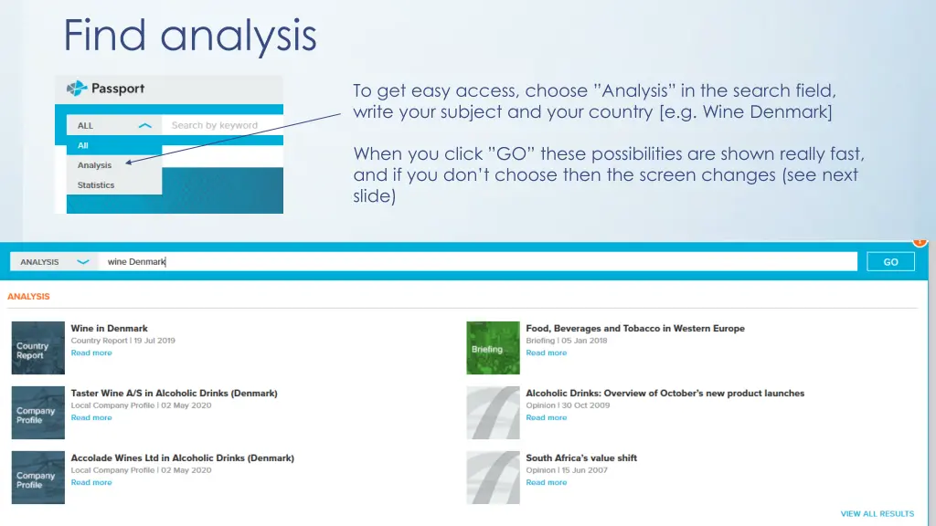 find analysis