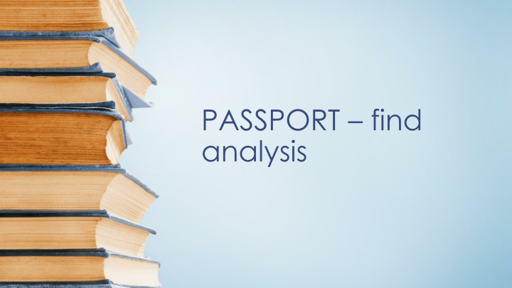 passport find analysis