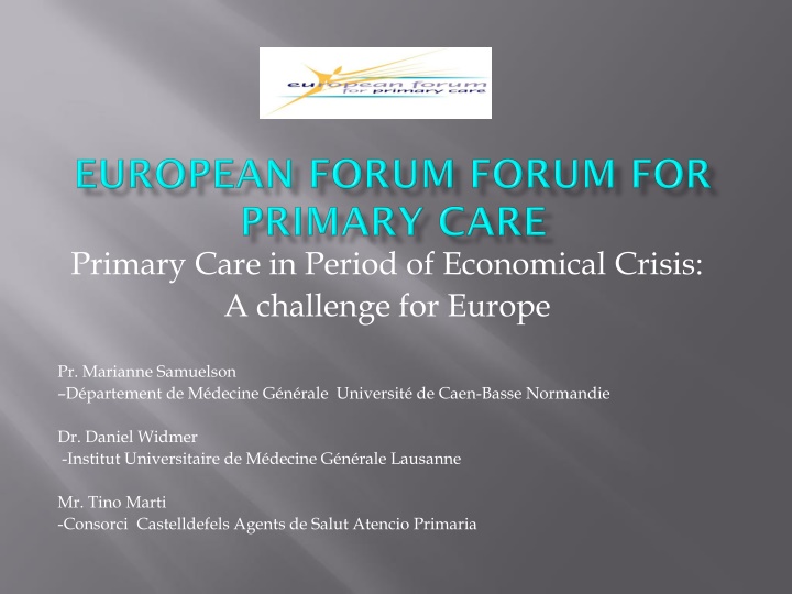 primary care in period of economical crisis