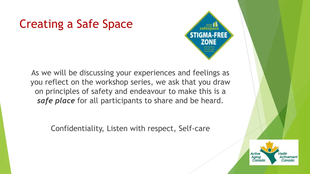 creating a safe space