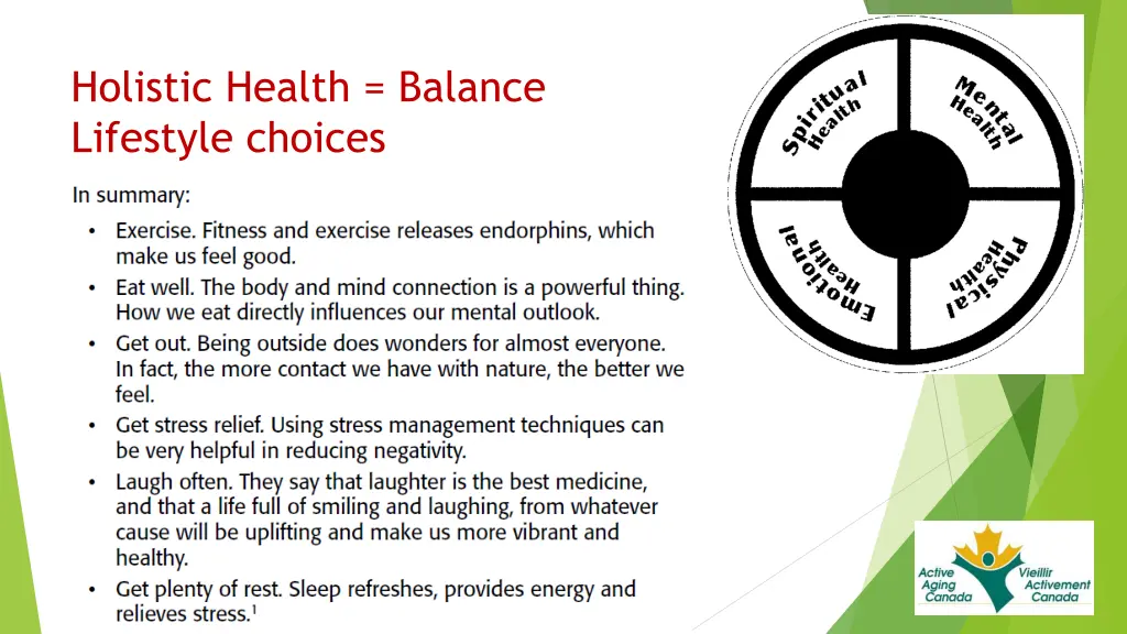 holistic health balance lifestyle choices