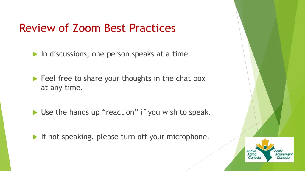 review of zoom best practices