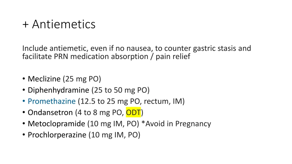 antiemetics