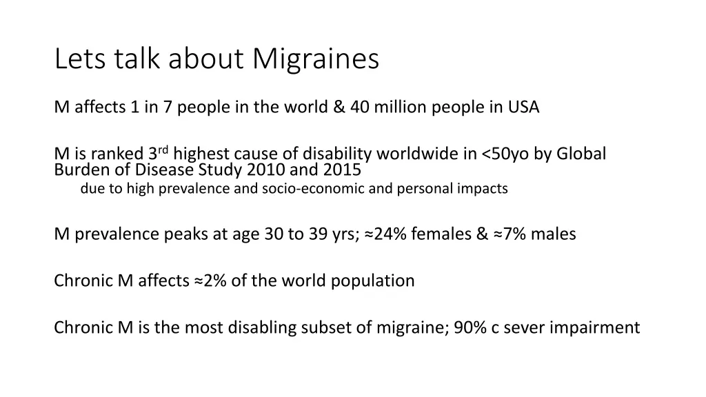 lets talk about migraines