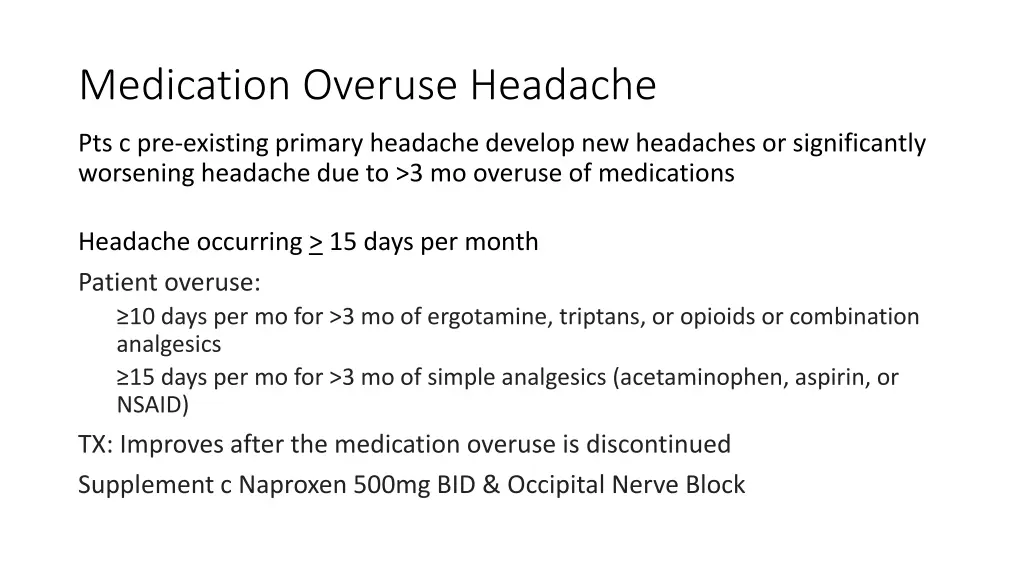 medication overuse headache