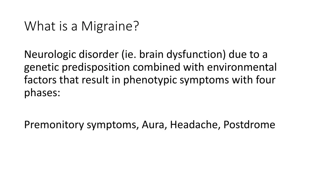 what is a migraine