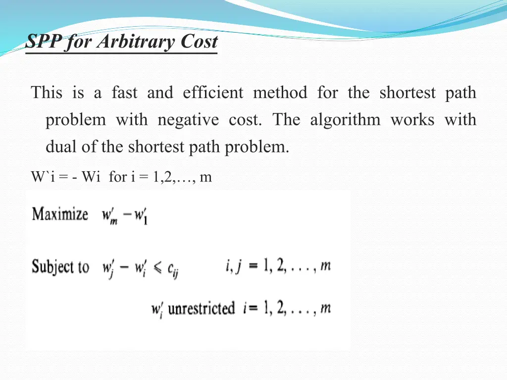 spp forarbitrarycost