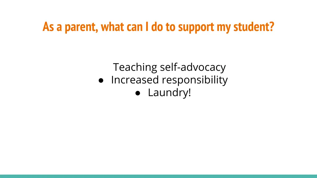 as a parent what can i do to support my student