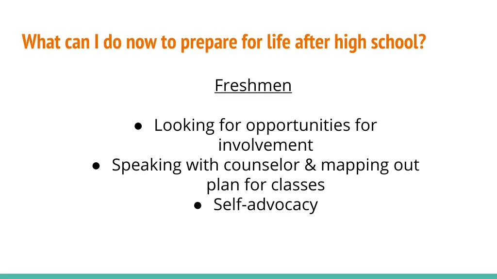 what can i do now to prepare for life after high 1