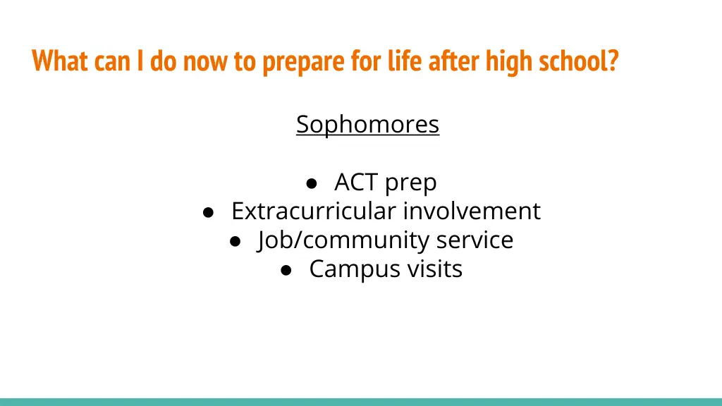 what can i do now to prepare for life after high 2