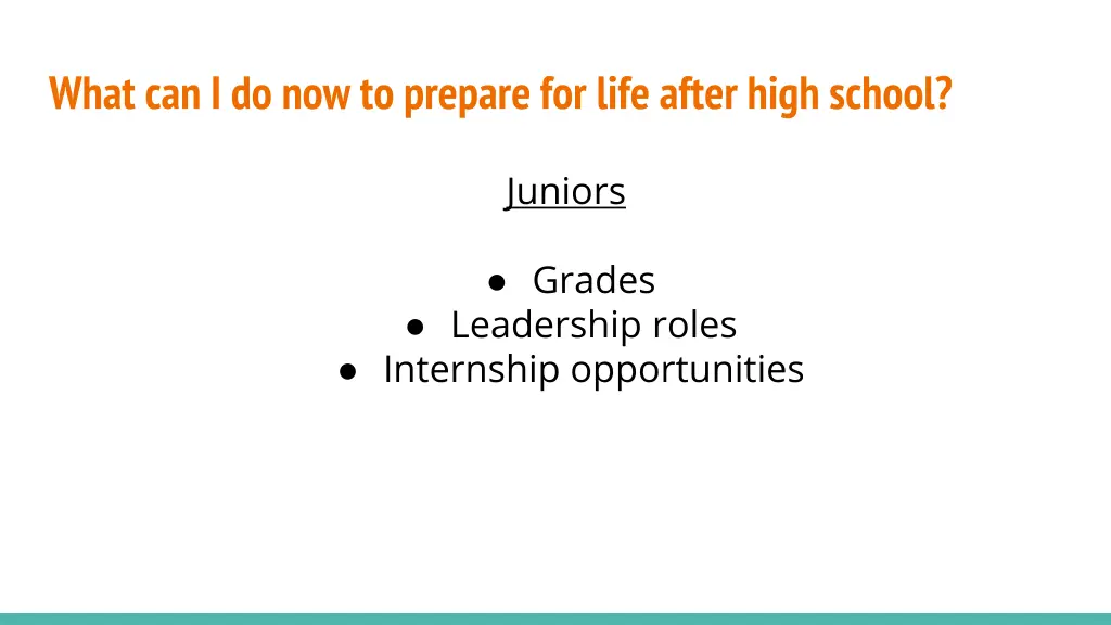 what can i do now to prepare for life after high 3