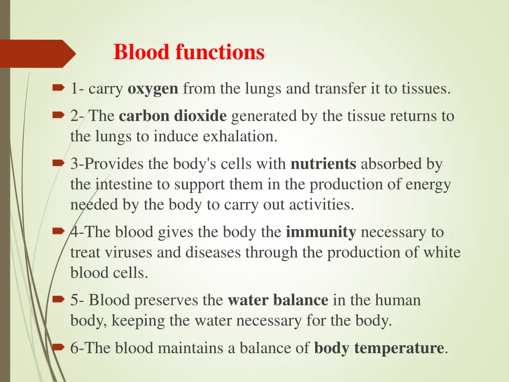 blood functions