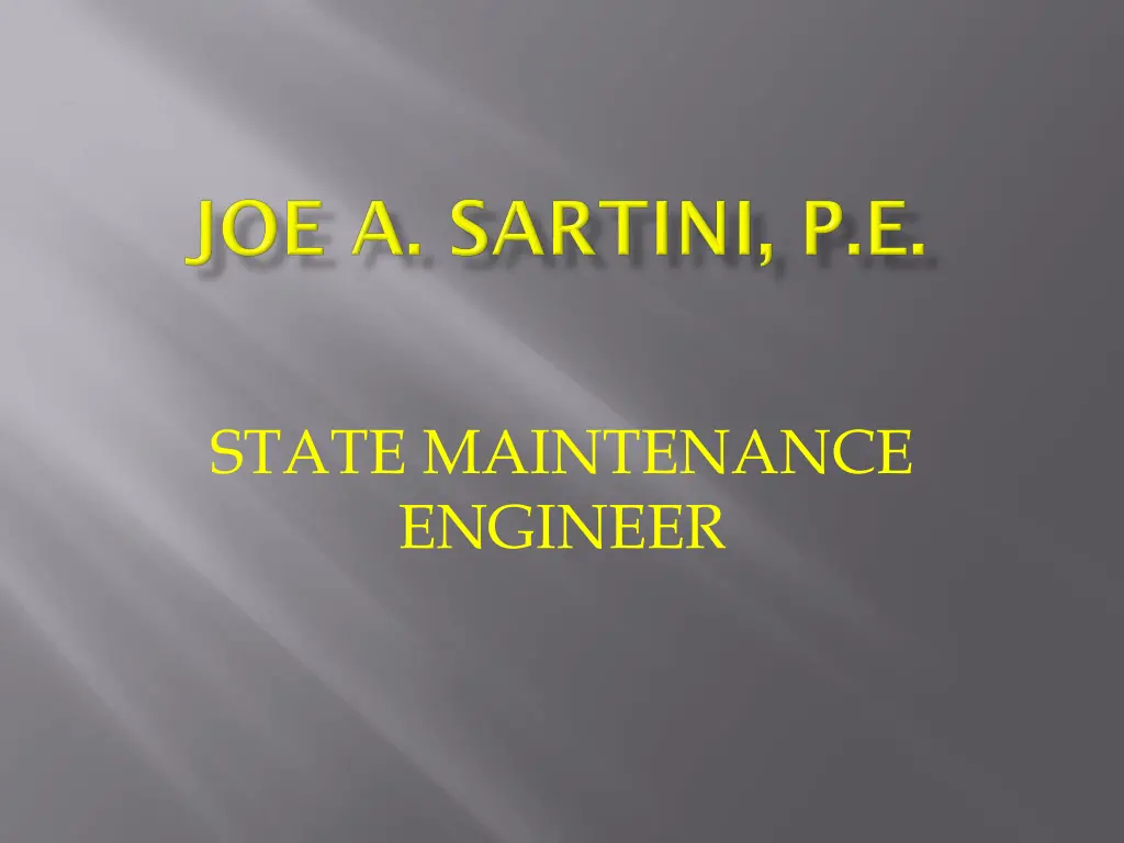 state maintenance engineer