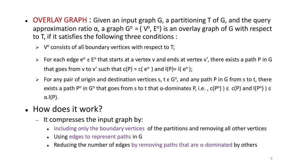 overlay graph given an input graph