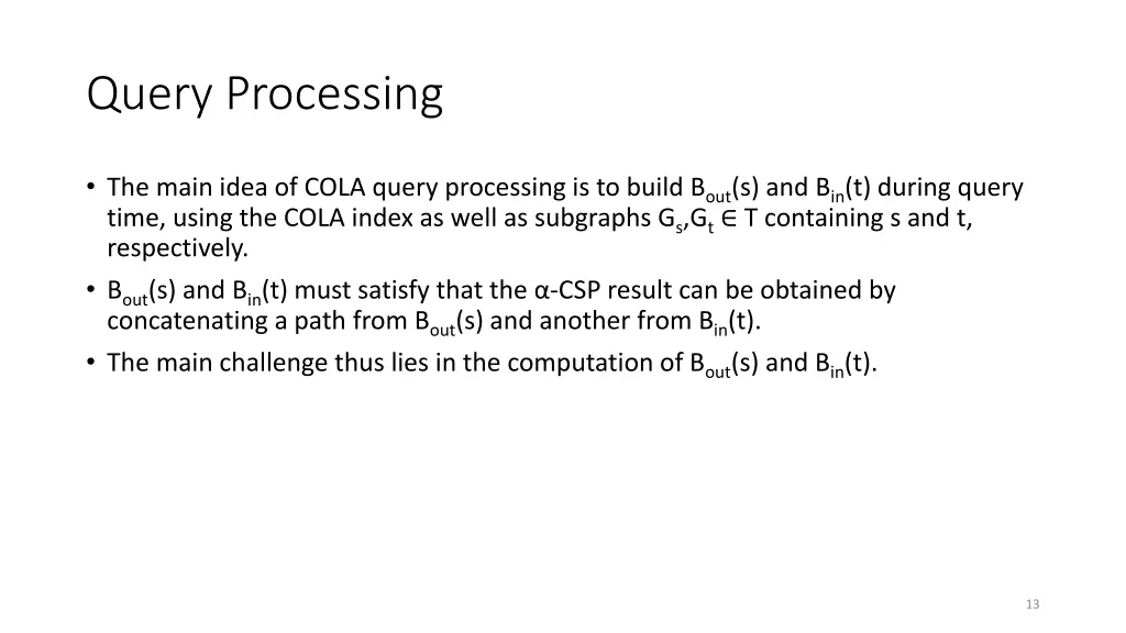 query processing