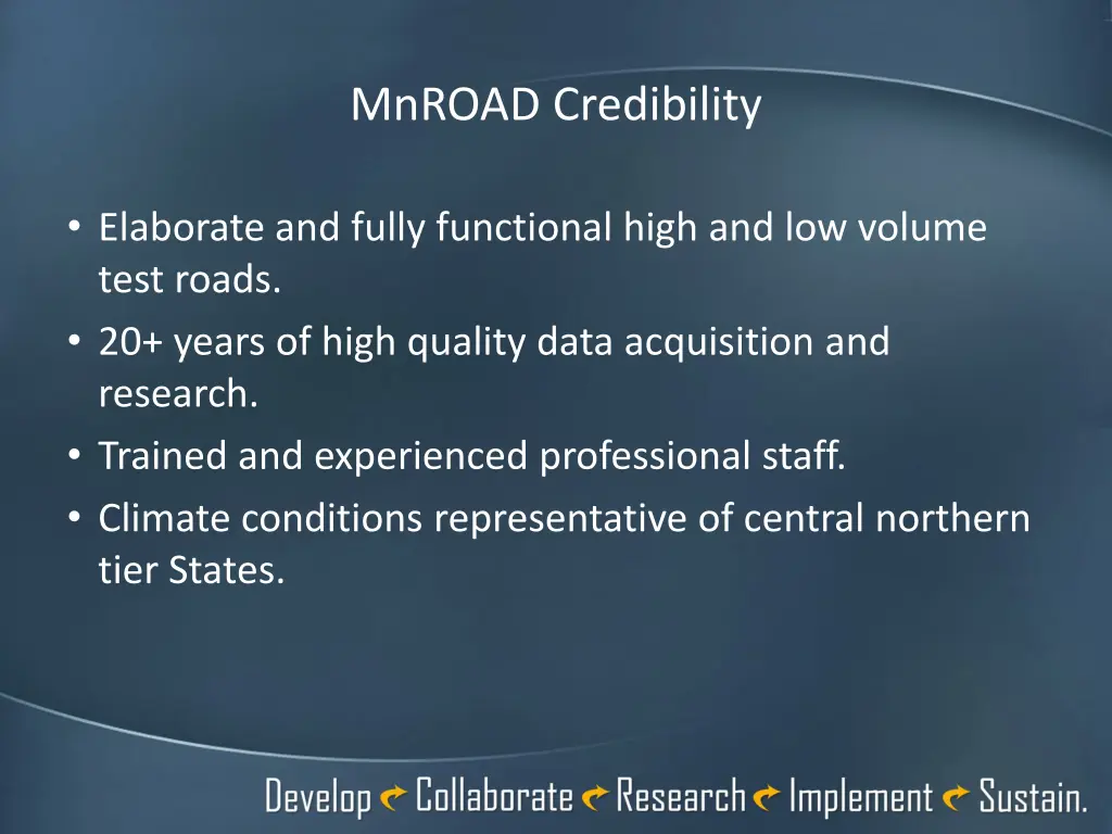 mnroad credibility