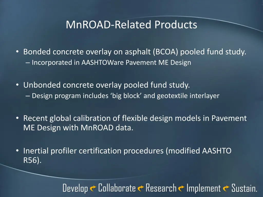 mnroad related products