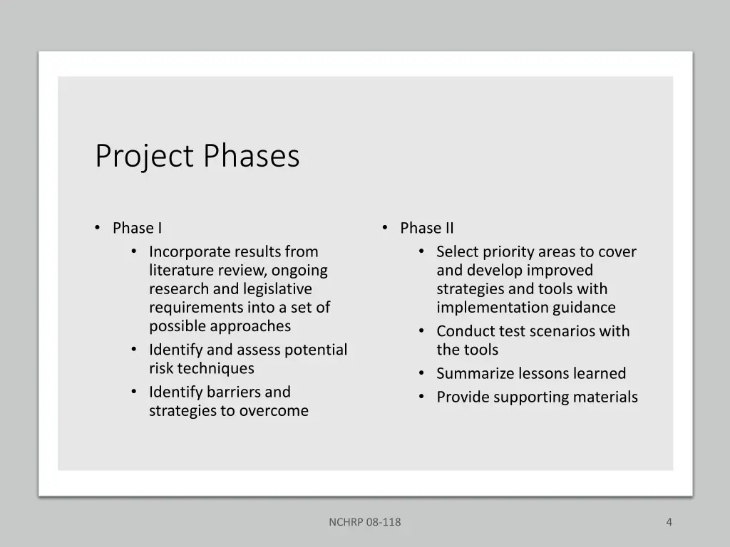 project phases