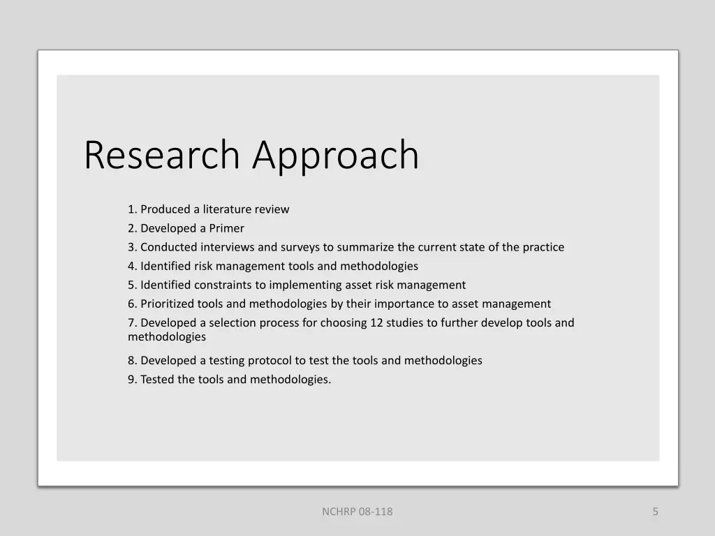 research approach