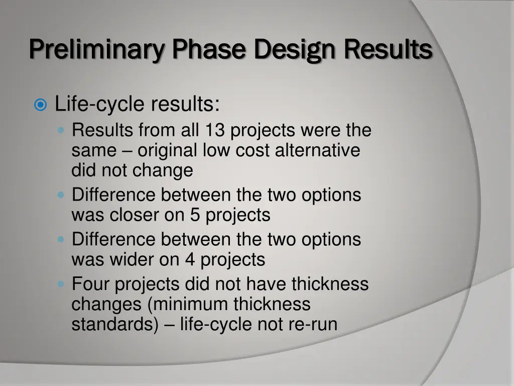 preliminary phase design results preliminary 6