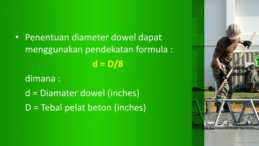 penentuan diameter dowel dapat menggunakan