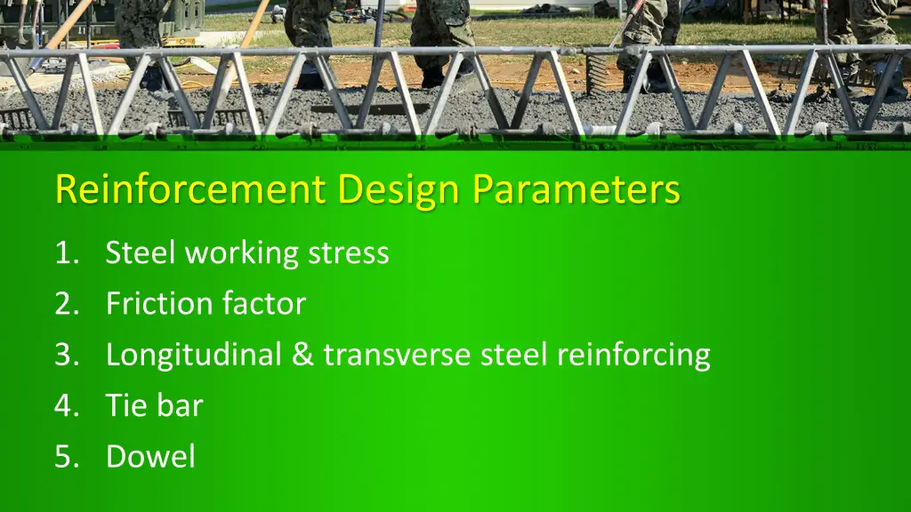 reinforcement design parameters