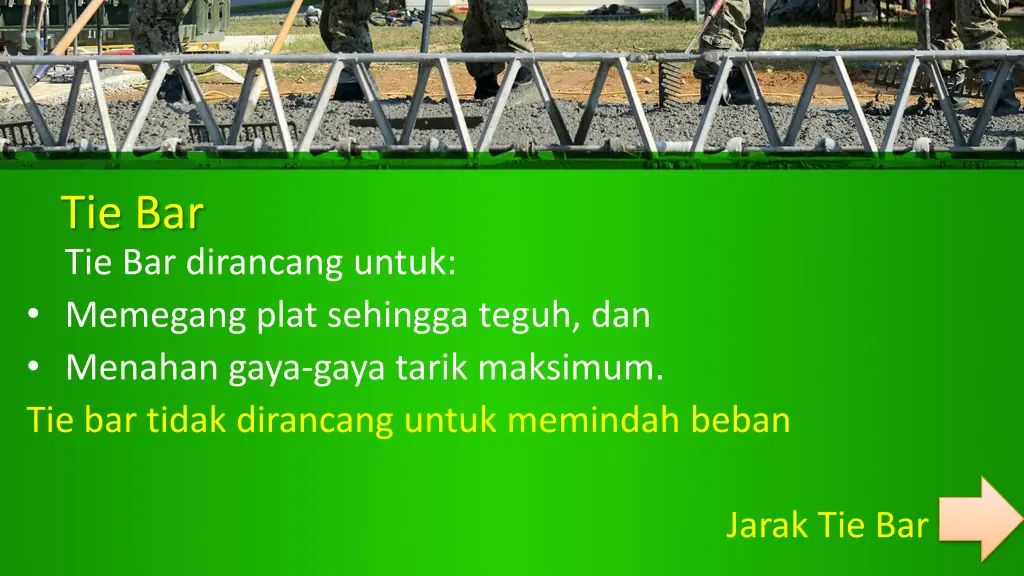tie bar tie bar dirancang untuk memegang plat