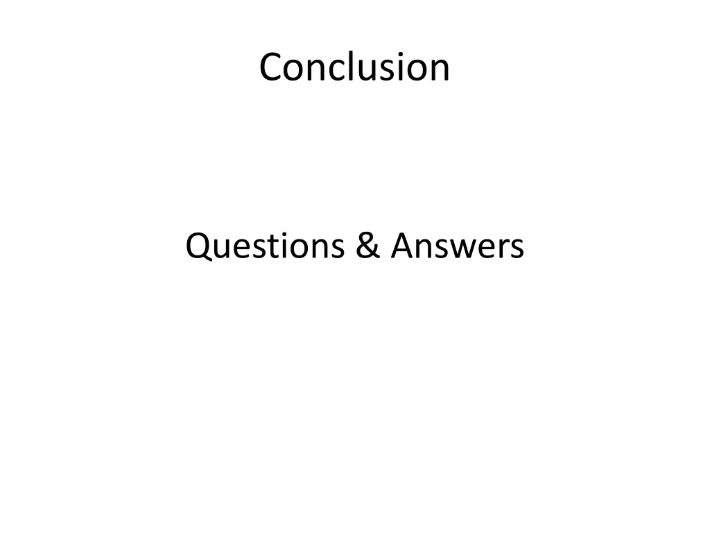 conclusion