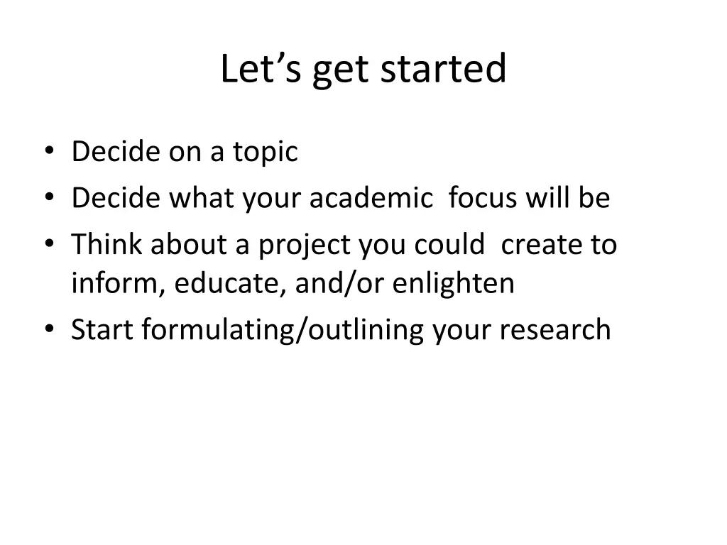 let s get started