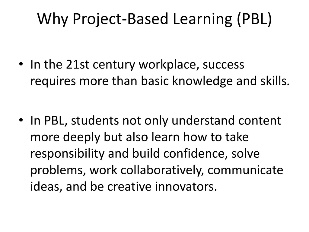 why project based learning pbl 2