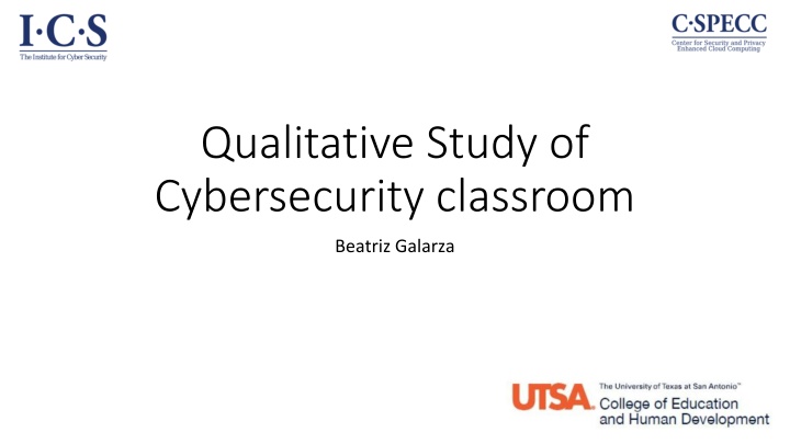 qualitative study of cybersecurity classroom
