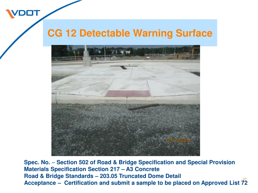 cg 12 detectable warning surface
