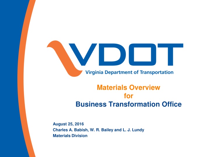 materials overview for business transformation
