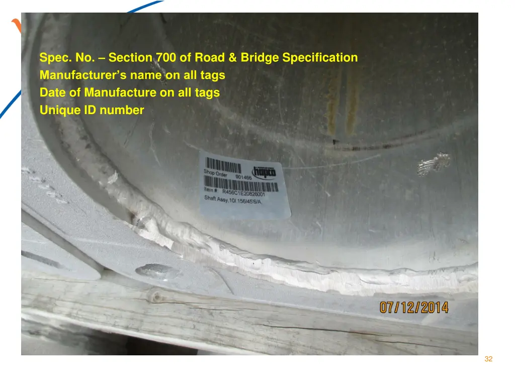 spec no section 700 of road bridge specification