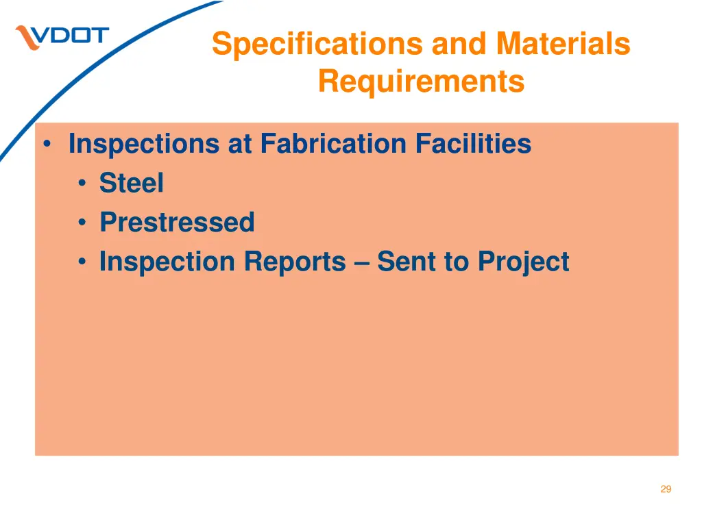 specifications and materials requirements 7