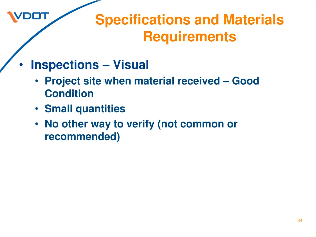 specifications and materials requirements 9