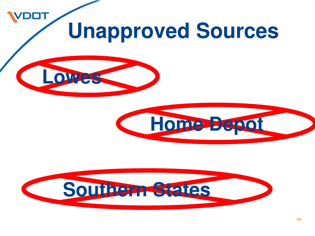 unapproved sources