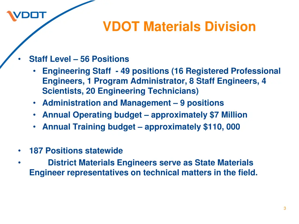 vdot materials division